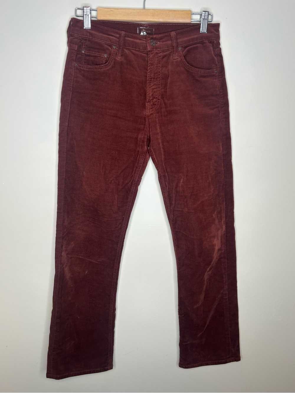 Mother Corduroy The Mid Ride Riser Ankle Size 27 Maroon